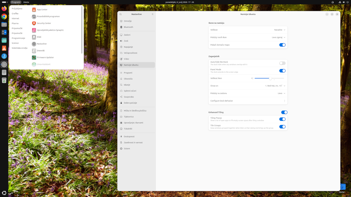 Ubuntu desktop, menu and launcher settings