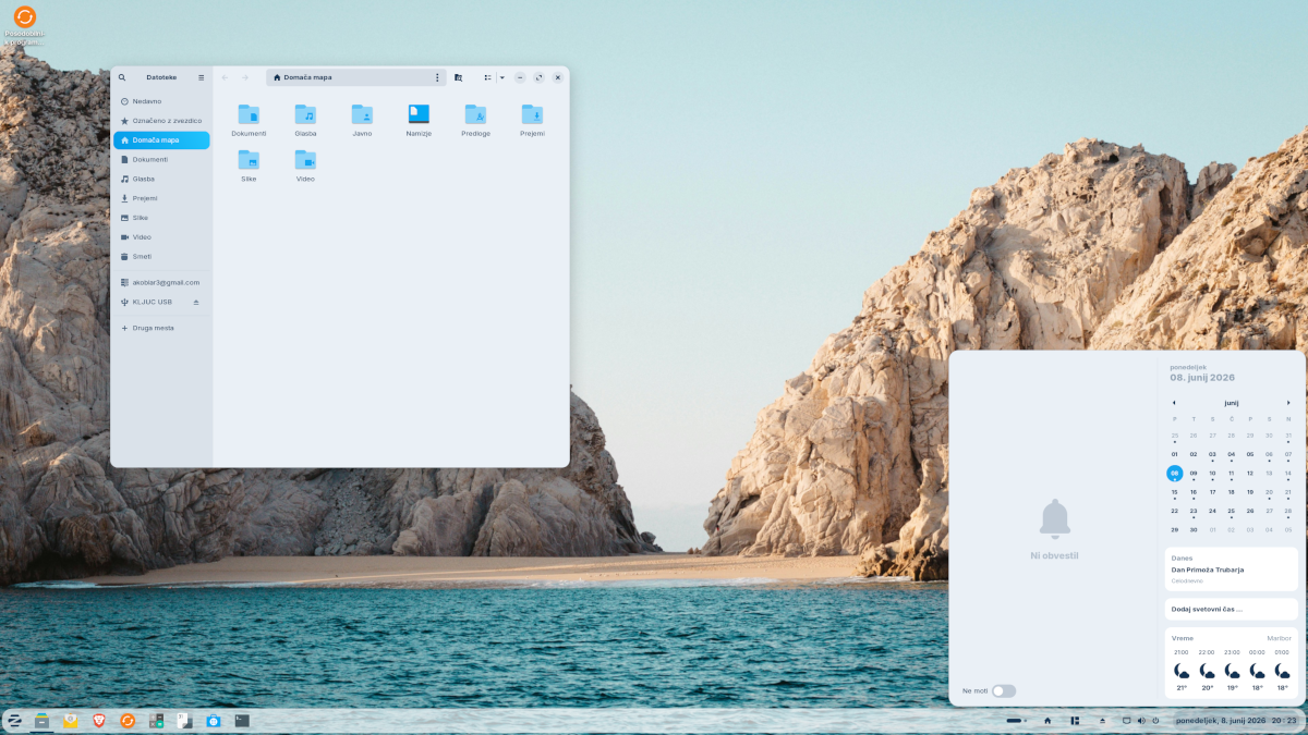Files, calendar and notifications in Zorin OS