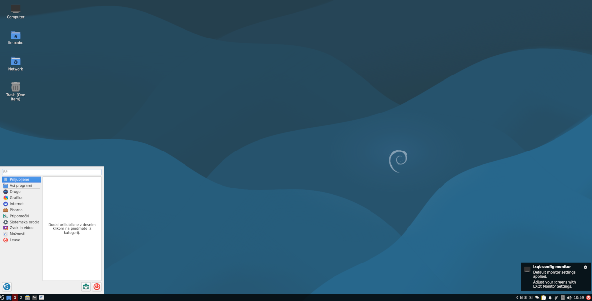 Namizno okolje LXQt v Linuxu